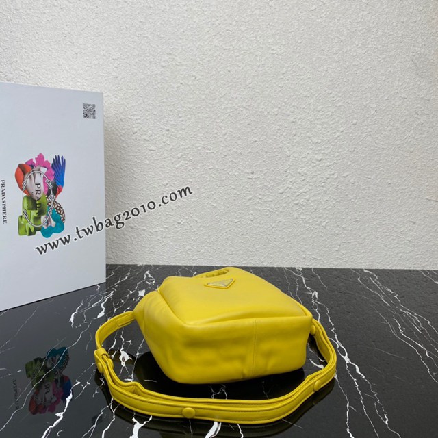 Prada專櫃新款小號菜籃子包 1BA359 普拉達軟羊革菜籃子手袋手提肩背女包 csp1699